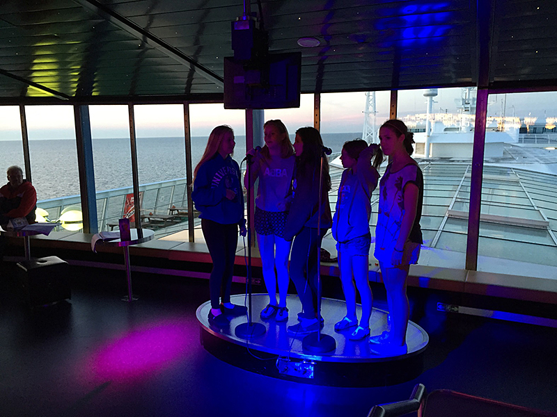 Karoke bar on the ship